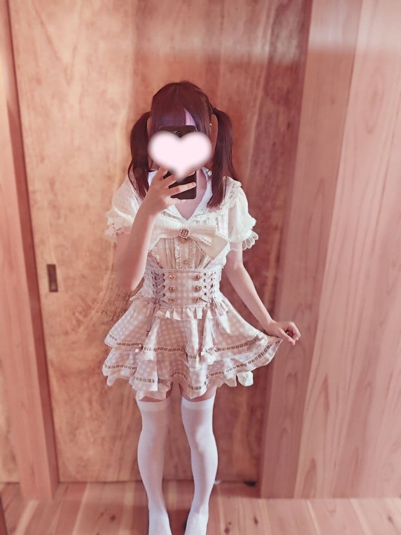 萌えるゴミ リズリサ ギンガムツイードサスペンダー付きスカパン ピンク