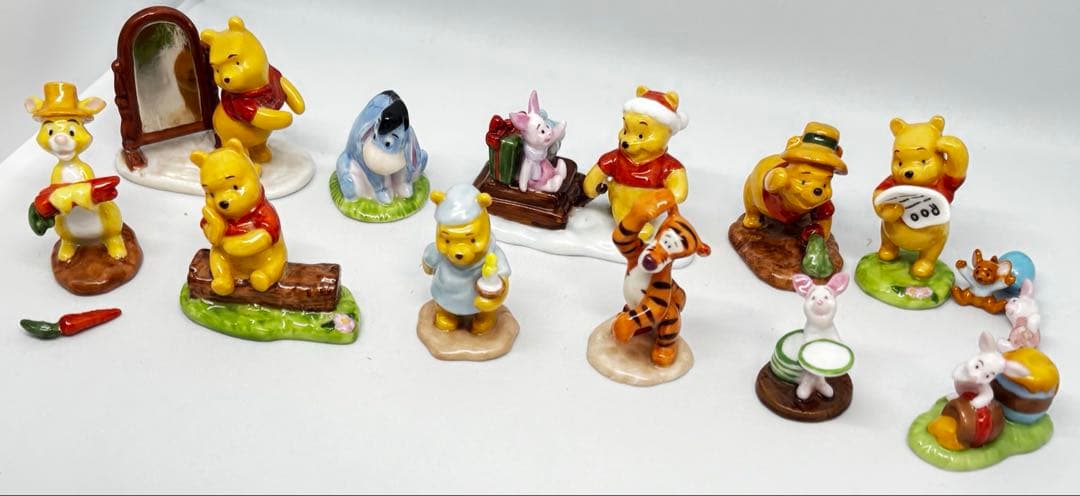 くまのプーさん 陶器製 置物 ミニチュア フィギュア まとめ売り セット