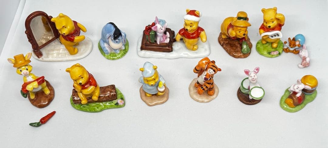 くまのプーさん 陶器製 置物 ミニチュア フィギュア まとめ売り セット