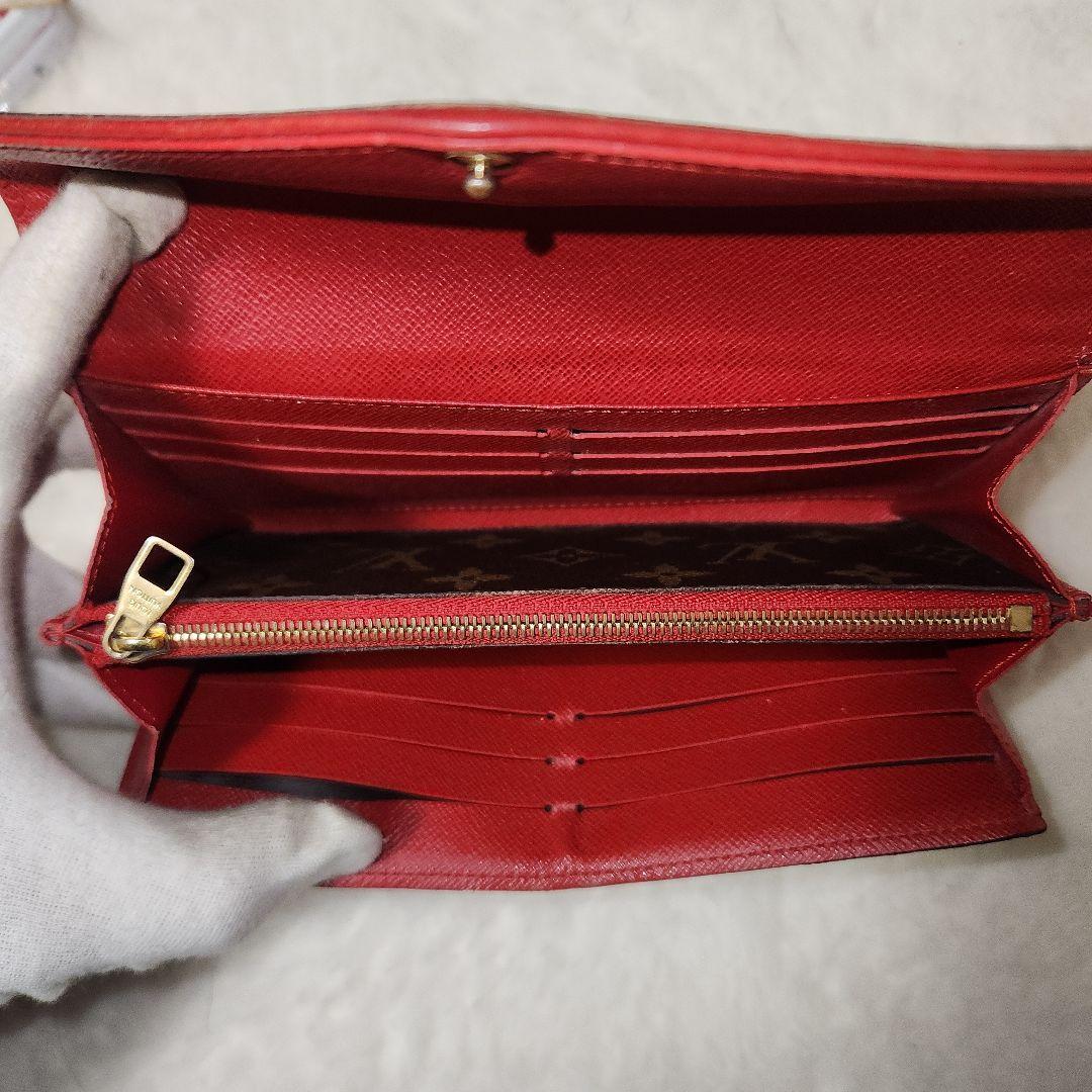 ルイヴィトン ポルトフォイユ サラ モノグラム レティーロ 赤 長財布