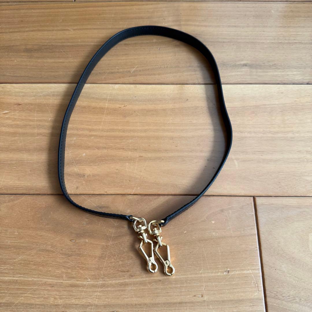 SUN/KAKKE サンカッケー レザー ストラップ ブラック