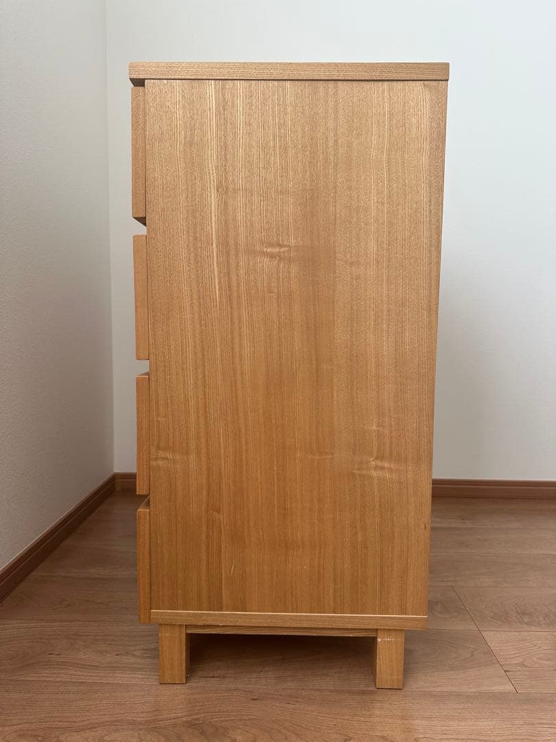 無印良品 4段チェスト・タモ材（廃盤品）