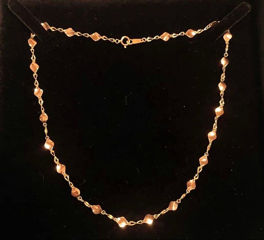 K18YG ネックレス 40cm 4.9g 18金イエローゴールド デザイン