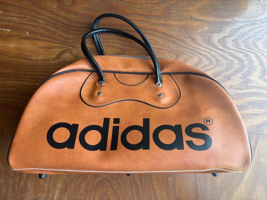 か*ど様 adidas ビンテージ ボストンバッグ ブラウン