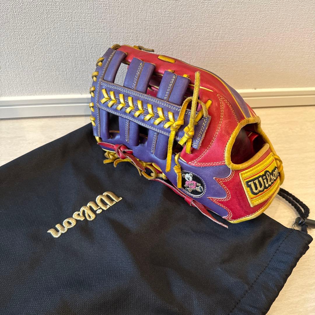 Wilson 硬式グローブ レッド/パープル