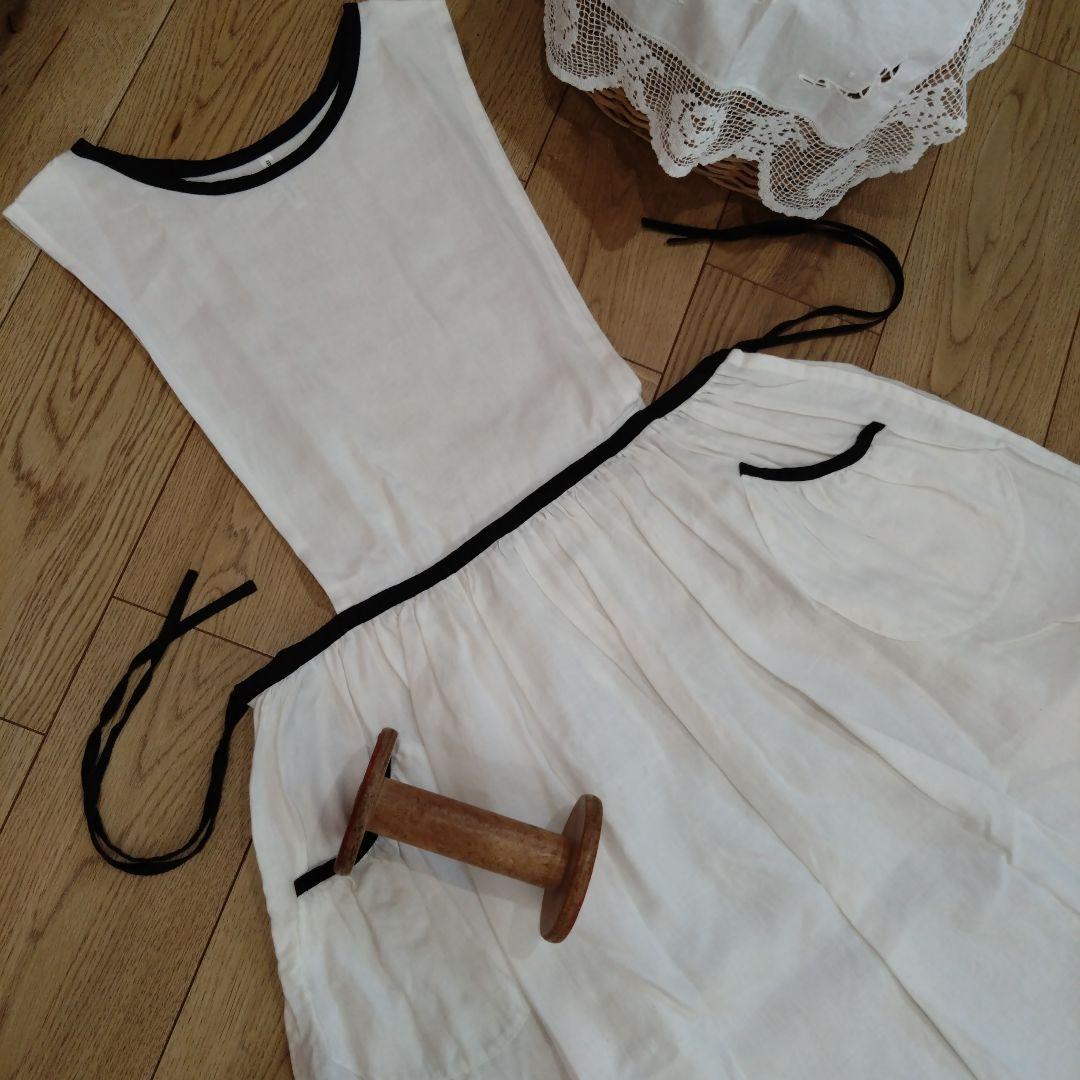 meguri-megutte １周年！【限定】パイピングエプロンワンピース