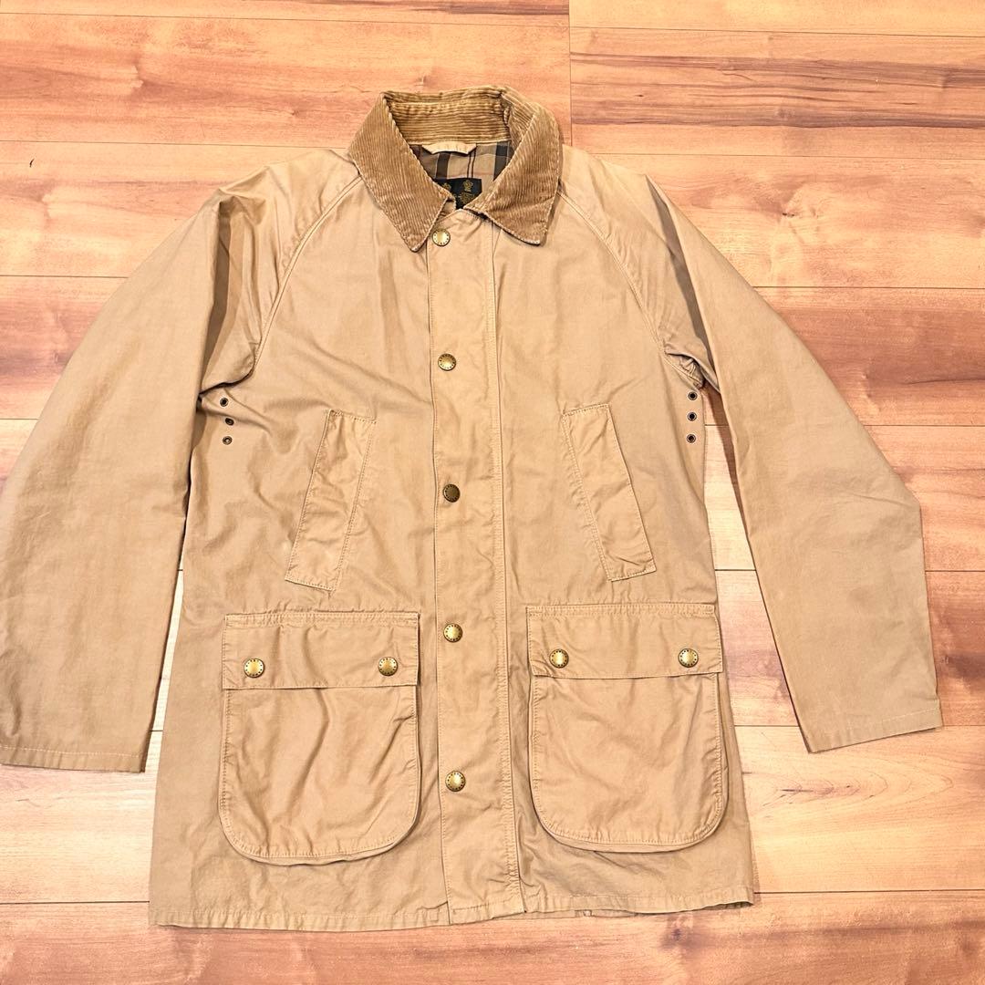 Barbour BEDALE sl 36 ベージュ　ノンオイル　コットン