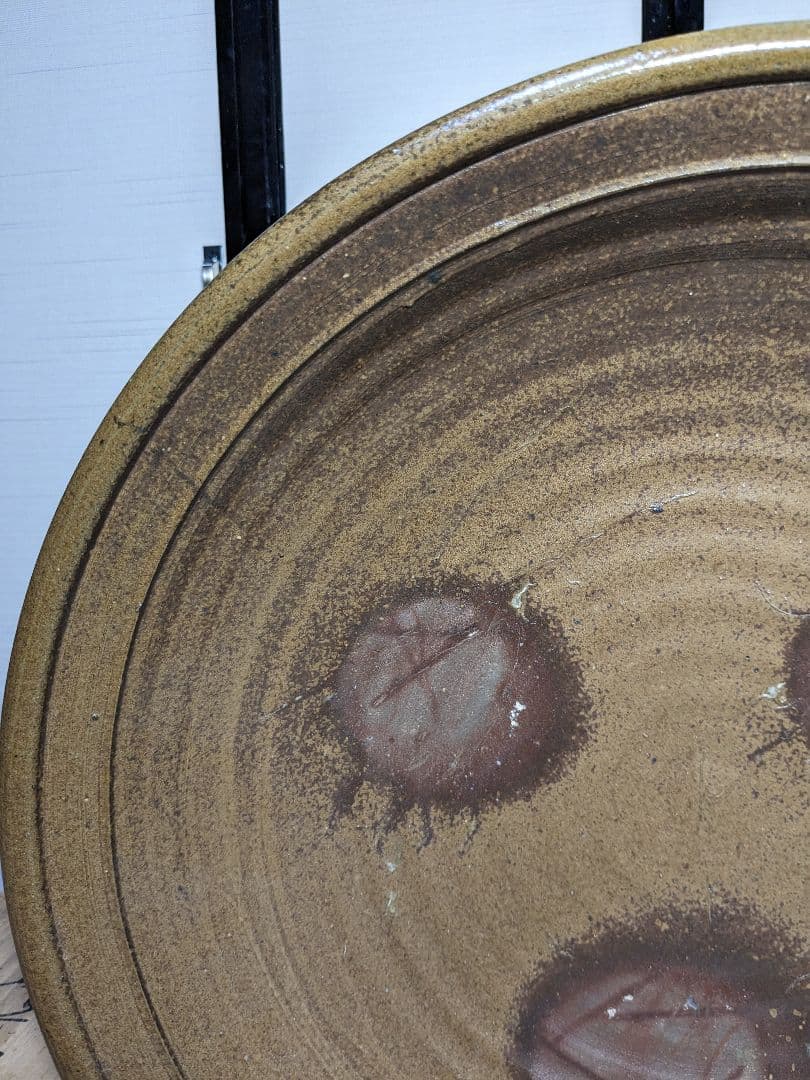 備前市無形文化財保持者 榊原清人 備前焼 大皿 共箱・布・栞付き 置物 飾り皿