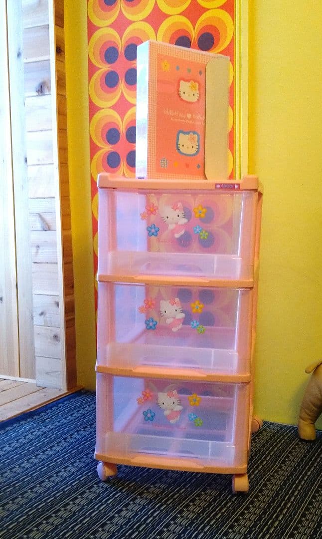 【希少】エンジェルキティ キャスター付き3段チェスト 衣装ケース アルバム付き