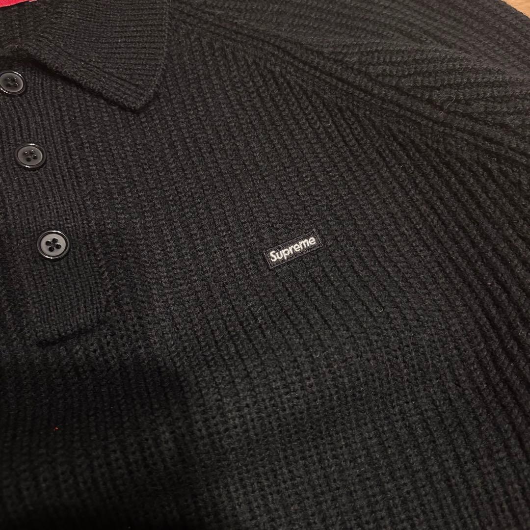 トップス supreme small box polo sweater black M