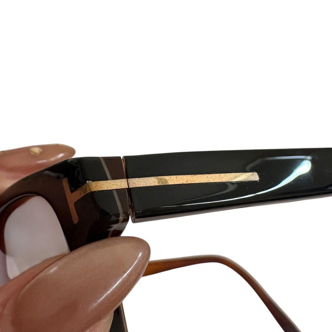 TOM FORD TF5223 サングラス 男女兼用 Tバー 黒×茶