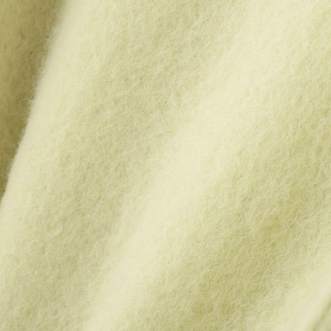 NATURAL BEAUTY BASIC スタンドネックシャギーミディコート S