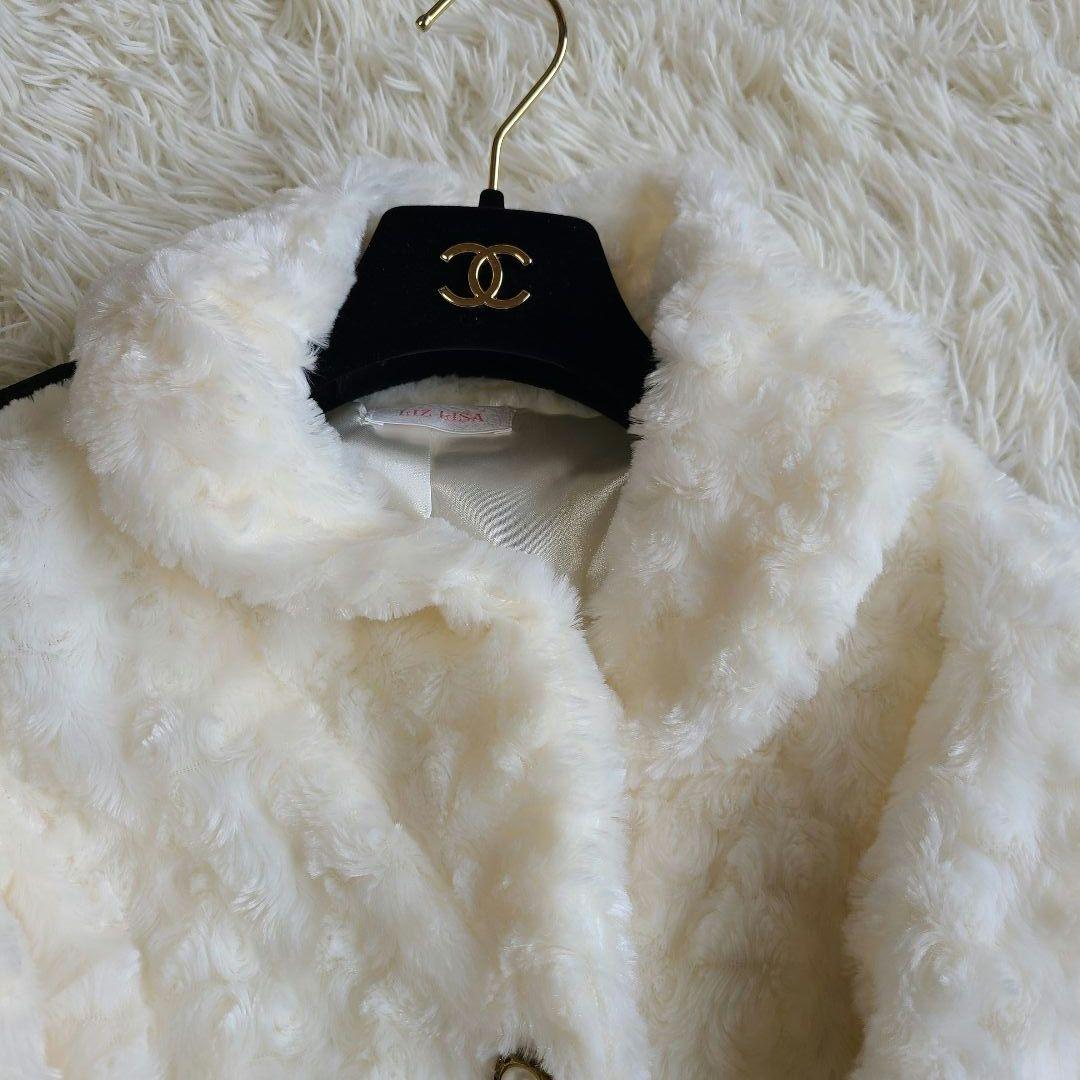 美品✨リズリサ ボアコート ワンピース 2点セット フリル チュール リボン