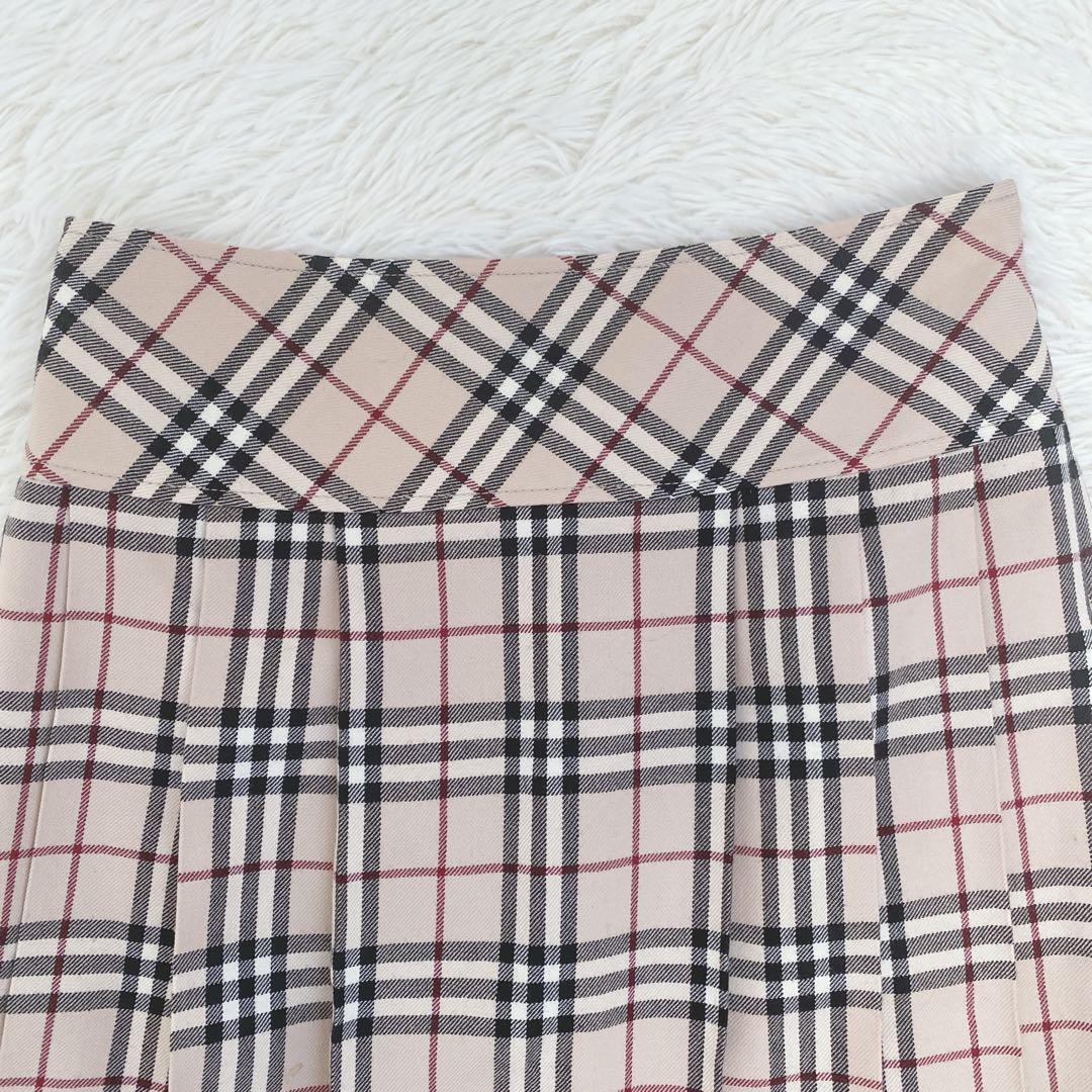 バーバリーブルーレーベル ノバチェック柄 プリーツミニスカート 安室奈美恵