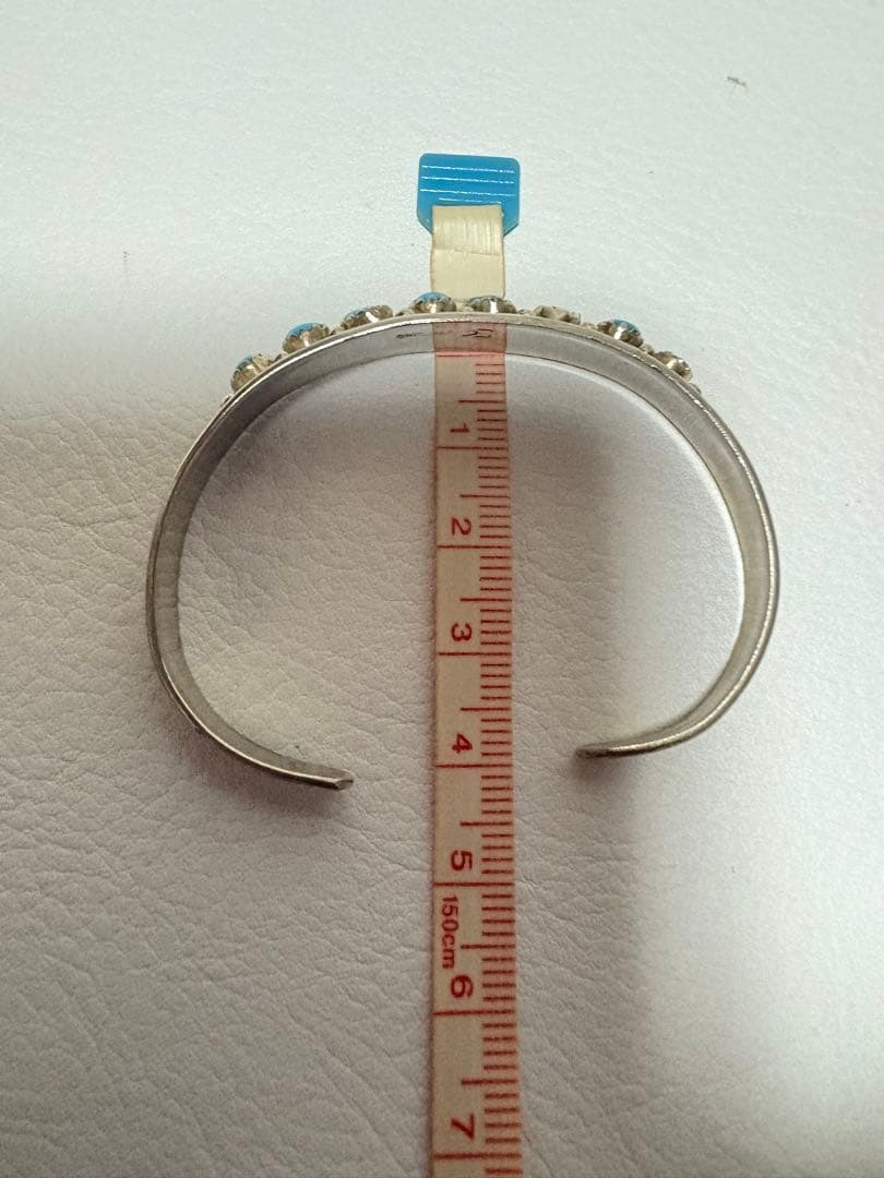 ターコイズシルバーバングル・インディアンジュエリー・STERLING