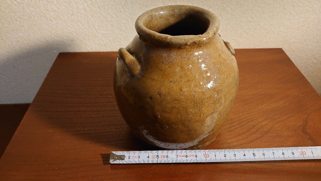 古越前　越前焼　うずくます　うづくまる　お歯黒壺　双耳　江戸期　１客