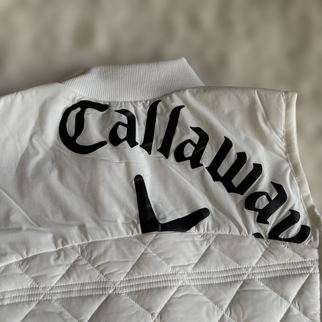 新品　キャロウェイ　中綿入りロングベスト　白　サイズLL 送料込み