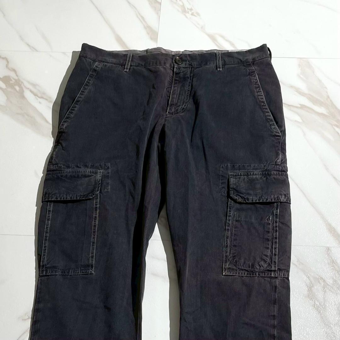 希少　BRUNELLO　ブルネロクチネリ　カーゴパンツ　チェック　グレー