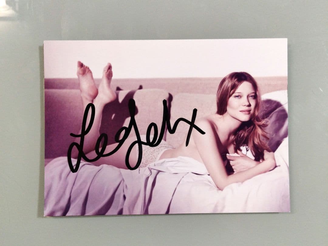 セール中…レア・セドゥ直筆サイン入り2Lサイズ写真Léa Seydoux