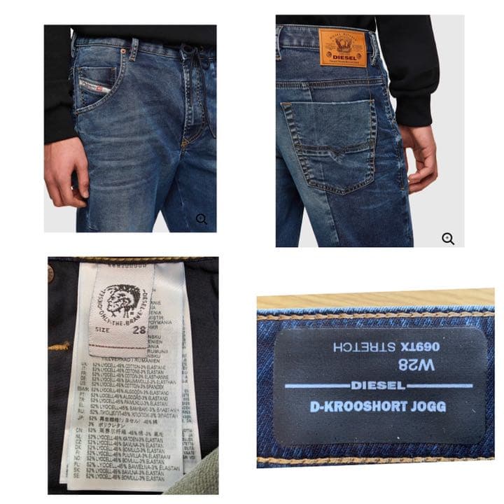 パンツ 2021SS D-KROOSHORT-Y-GO JOGGJEANS  W28