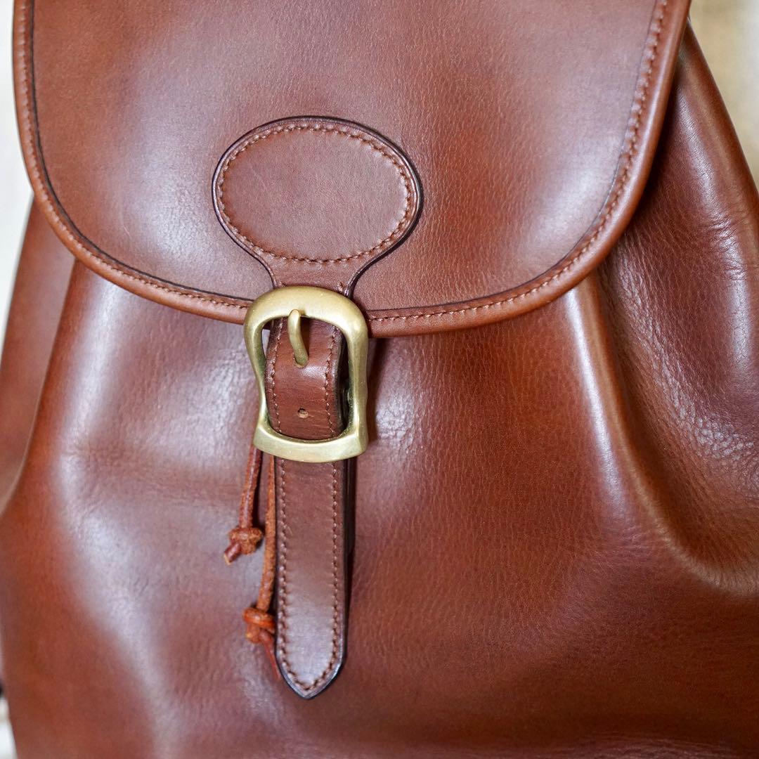 ハンドメイド　手縫い　レザーリュック　イタリアンレザー