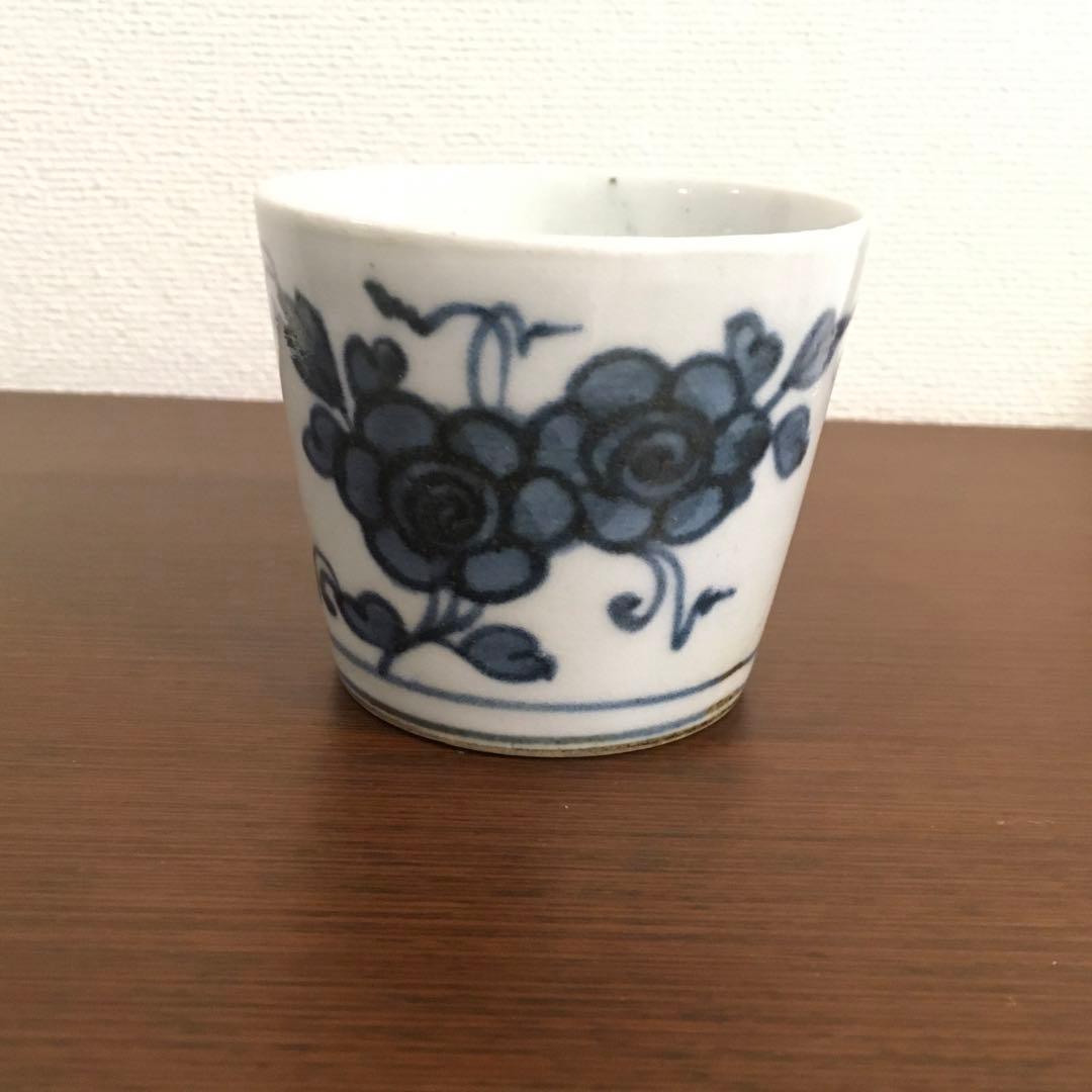 古伊万里　鉄線文（？）　蕎麦猪口　アンティーク　骨董　そば猪口