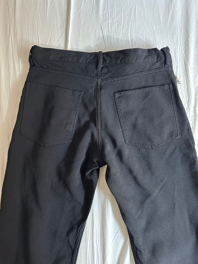 ブラックコムデギャルソン　サイドジップパンツ　ポリ縮
