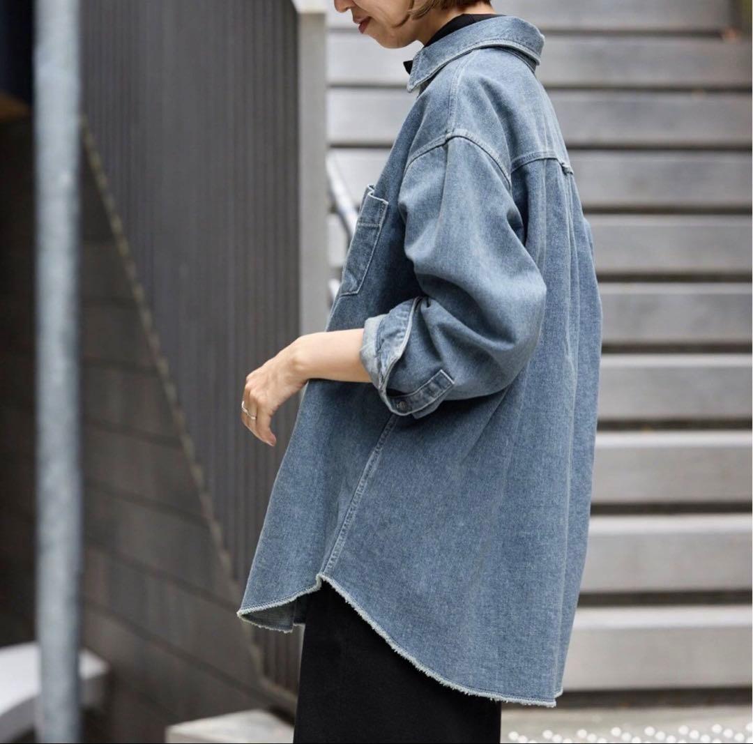 新品25AWフレームワークdenimシャツ