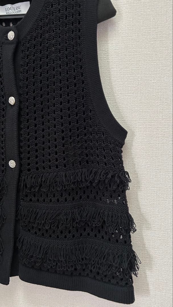 LOULOU WILLOUGHBYフリンジクロッシェジレ　アルアバイル