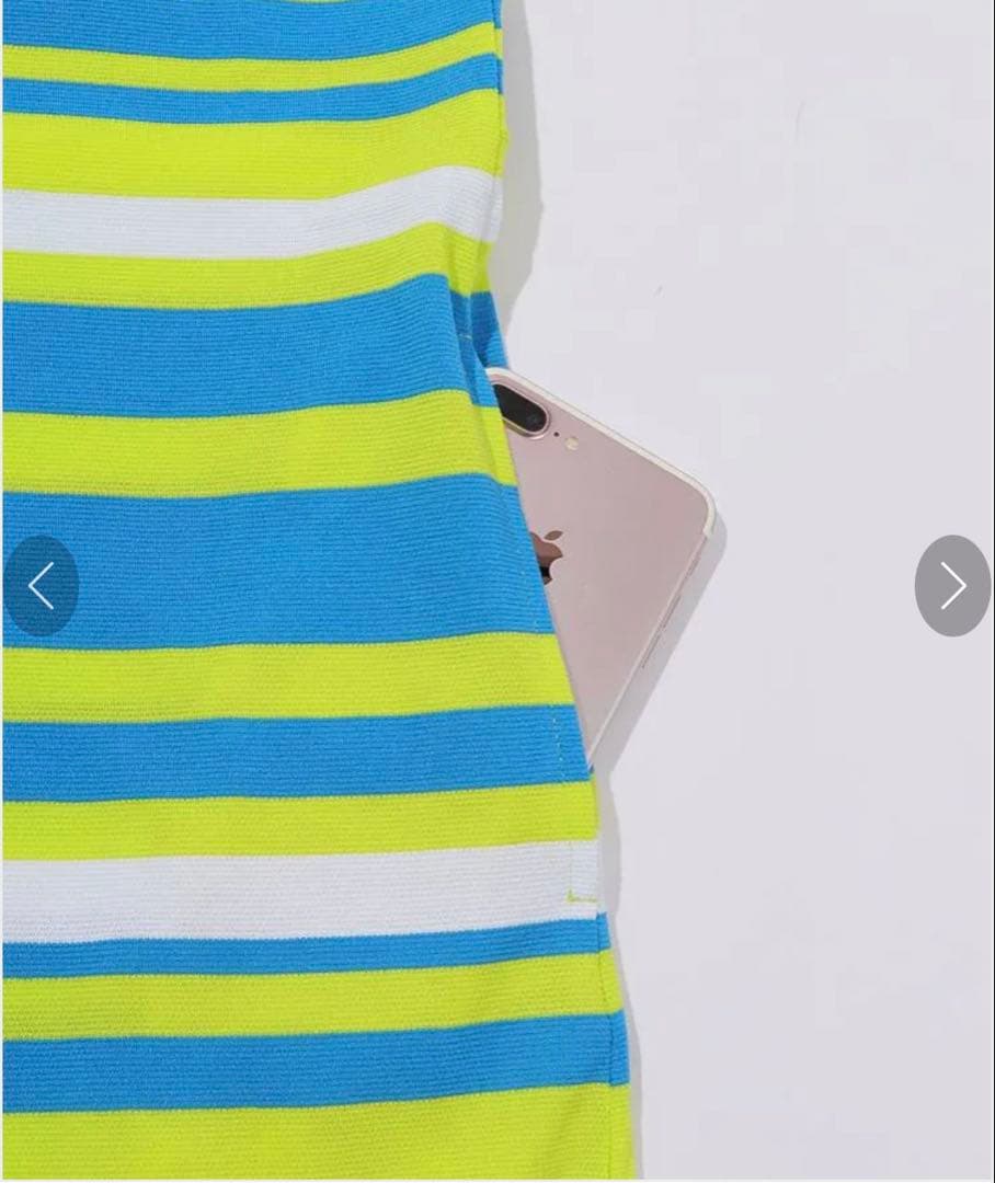 PEARLY GATES ストライプ ポロワンピース