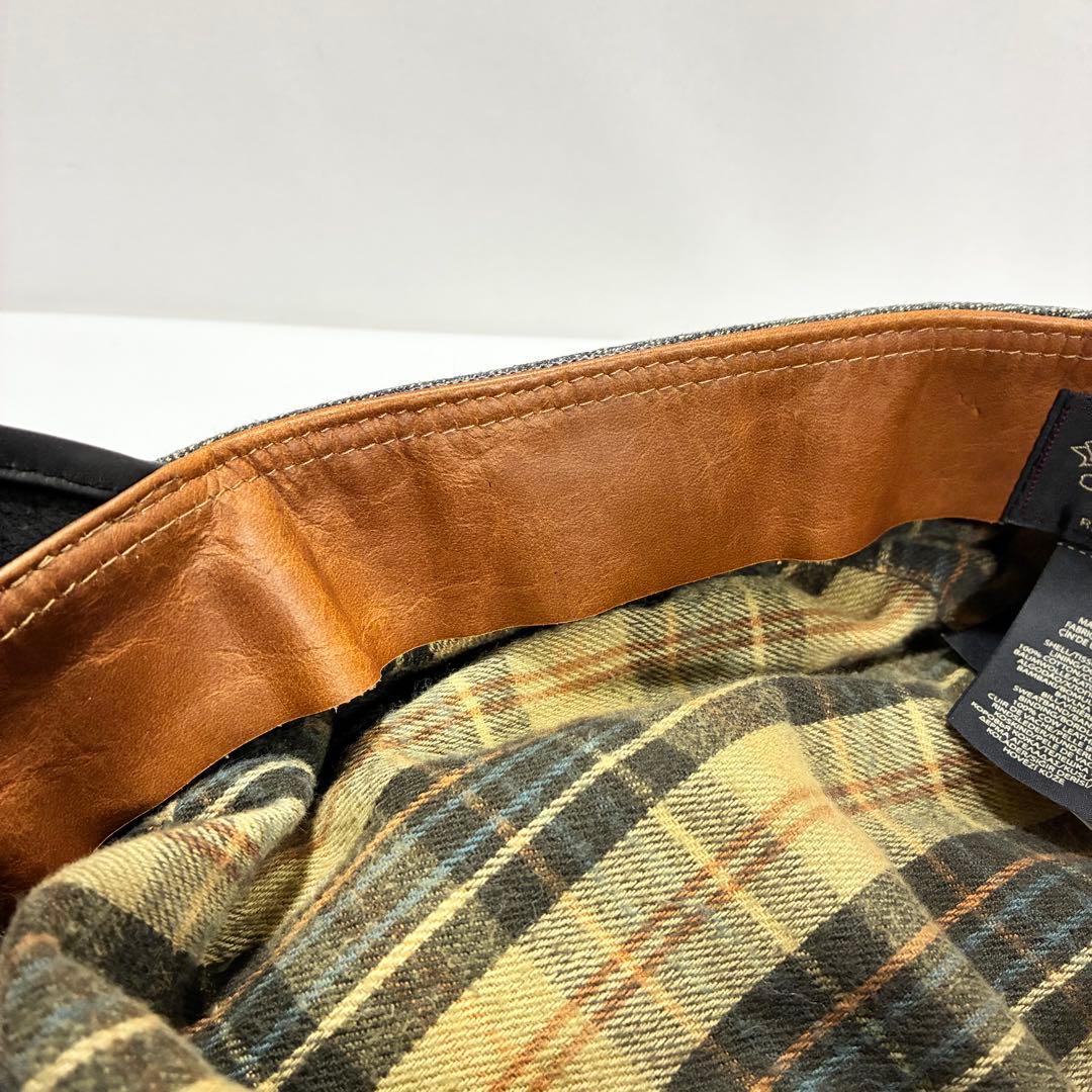 RRL ダブルアールエル レザートリム モーターサイクル キャップ