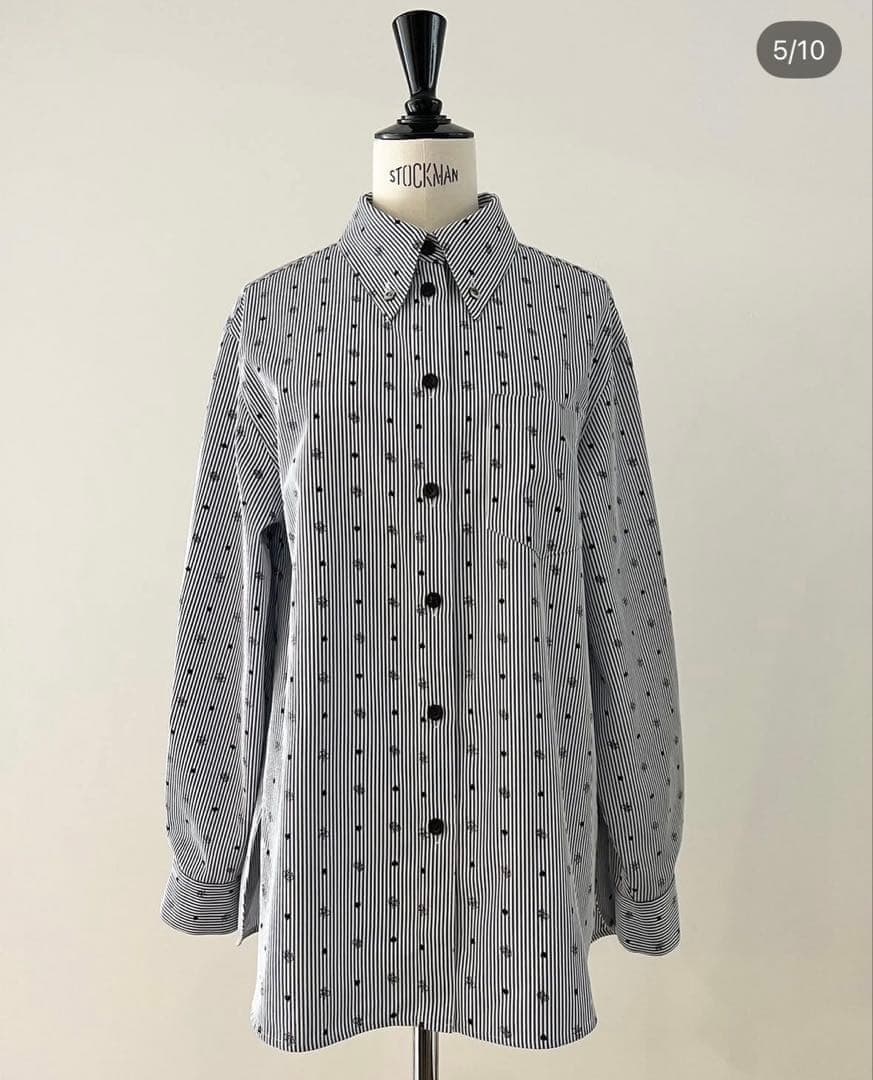 美品 rosymonster ロージーモンスター ハートロゴシャツ ネイビー