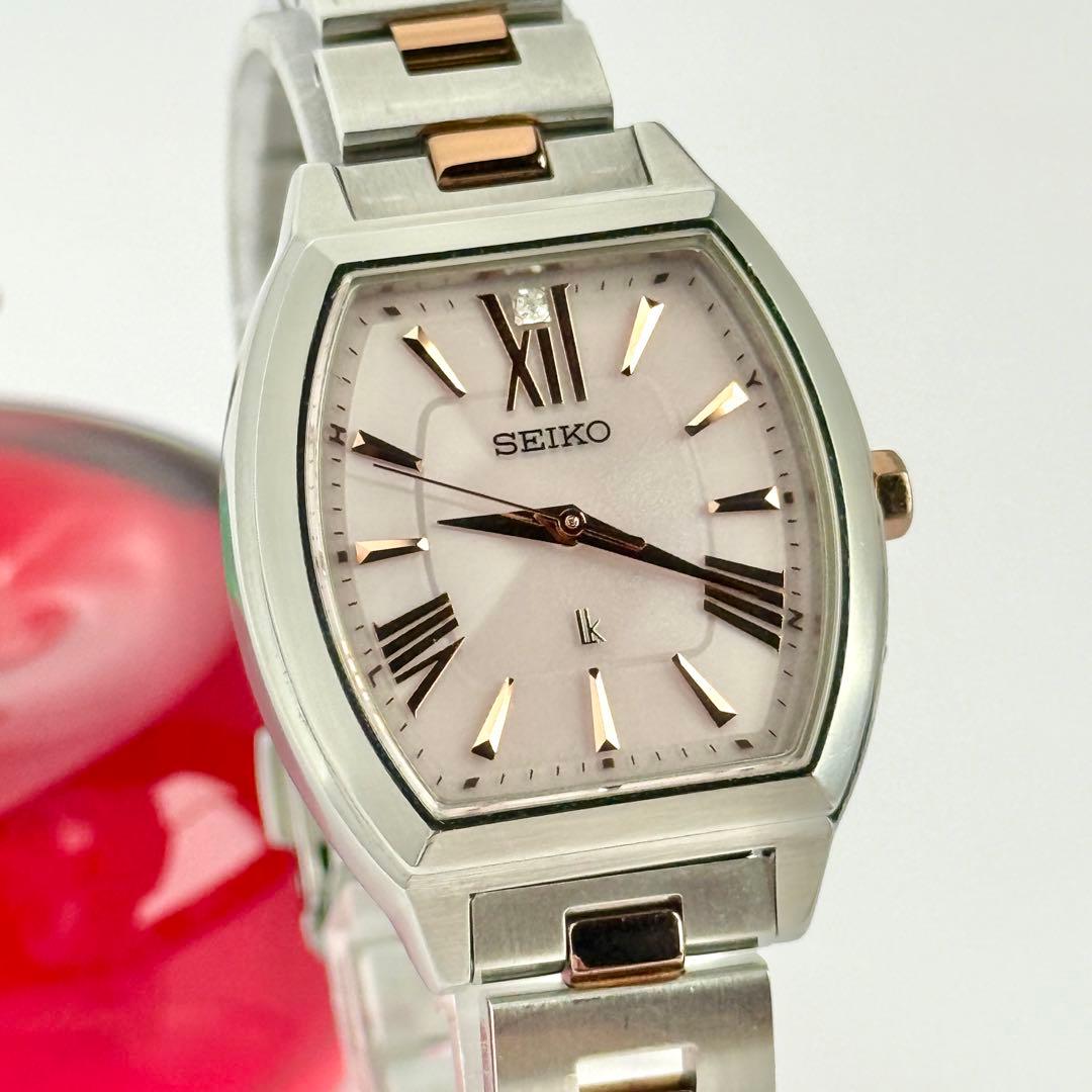 セイコー ルキア トノー 1Pダイヤ 電波ソーラー レディース 腕時計 112