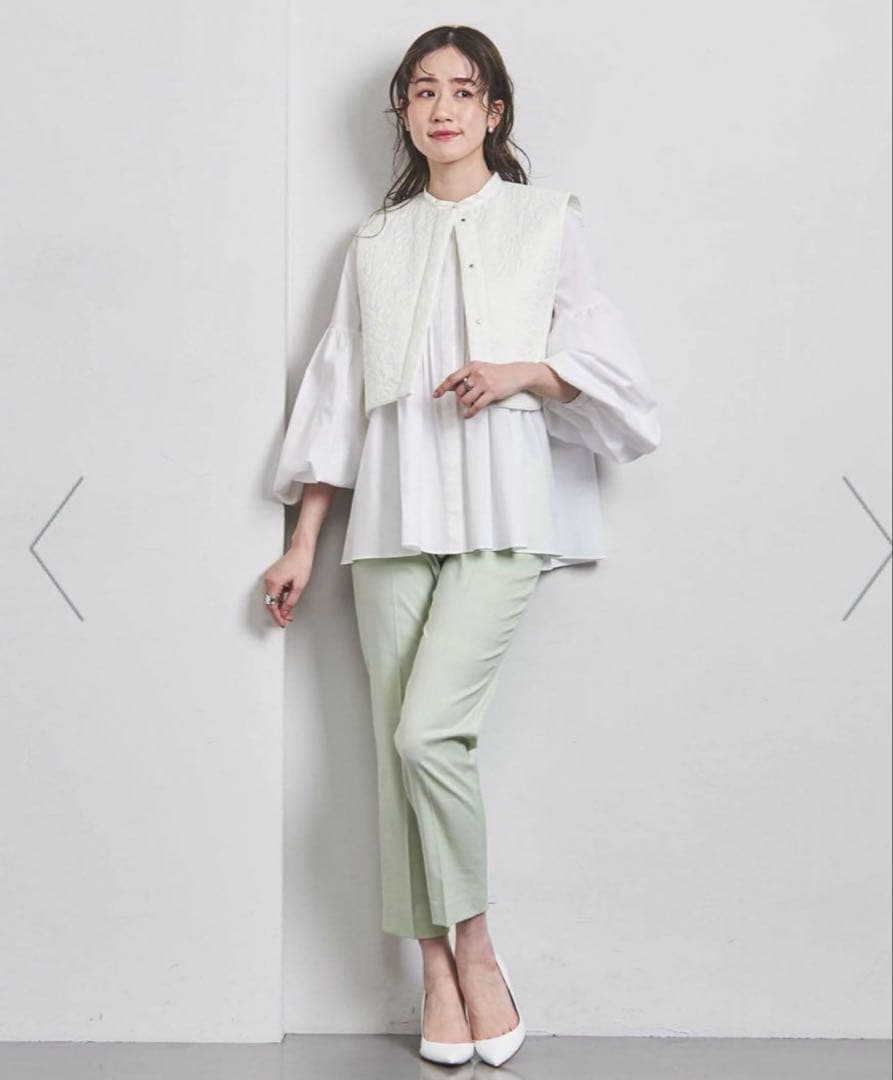 タグ付き　ユナイテッドアローズ　2024SSエンブロイダリーキルト ベスト