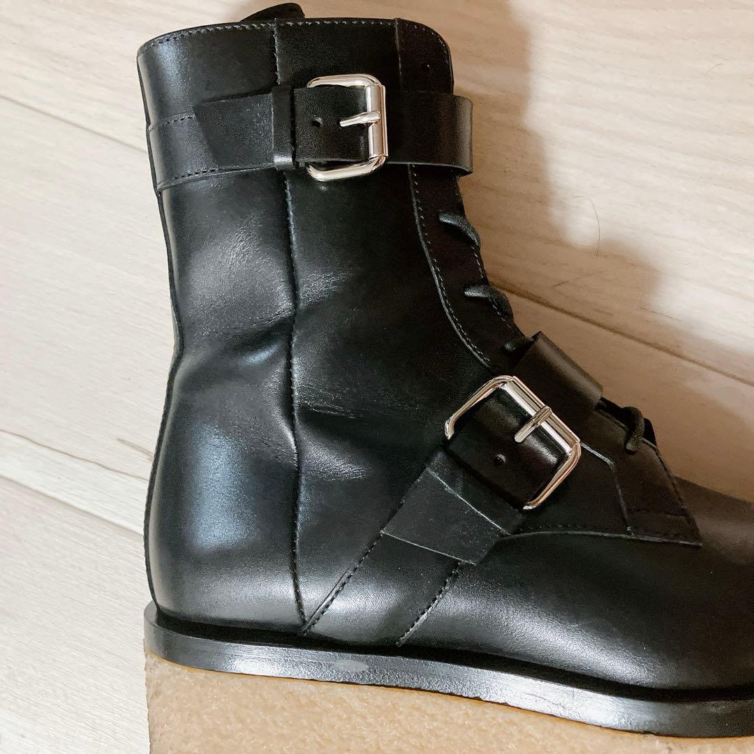 ピエール アルディ　VALENTINA ブーツ　レザー　ブラック　厚底　37