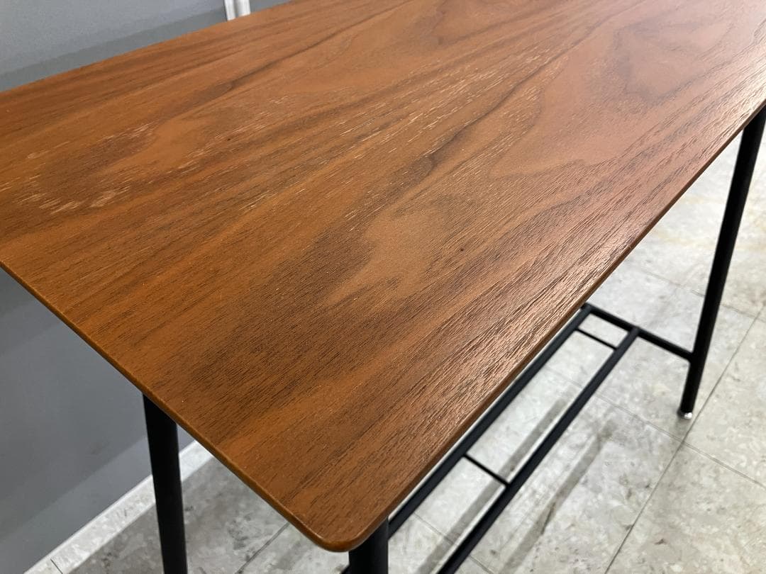 カウンターテーブルセット イス×2 ブラウン