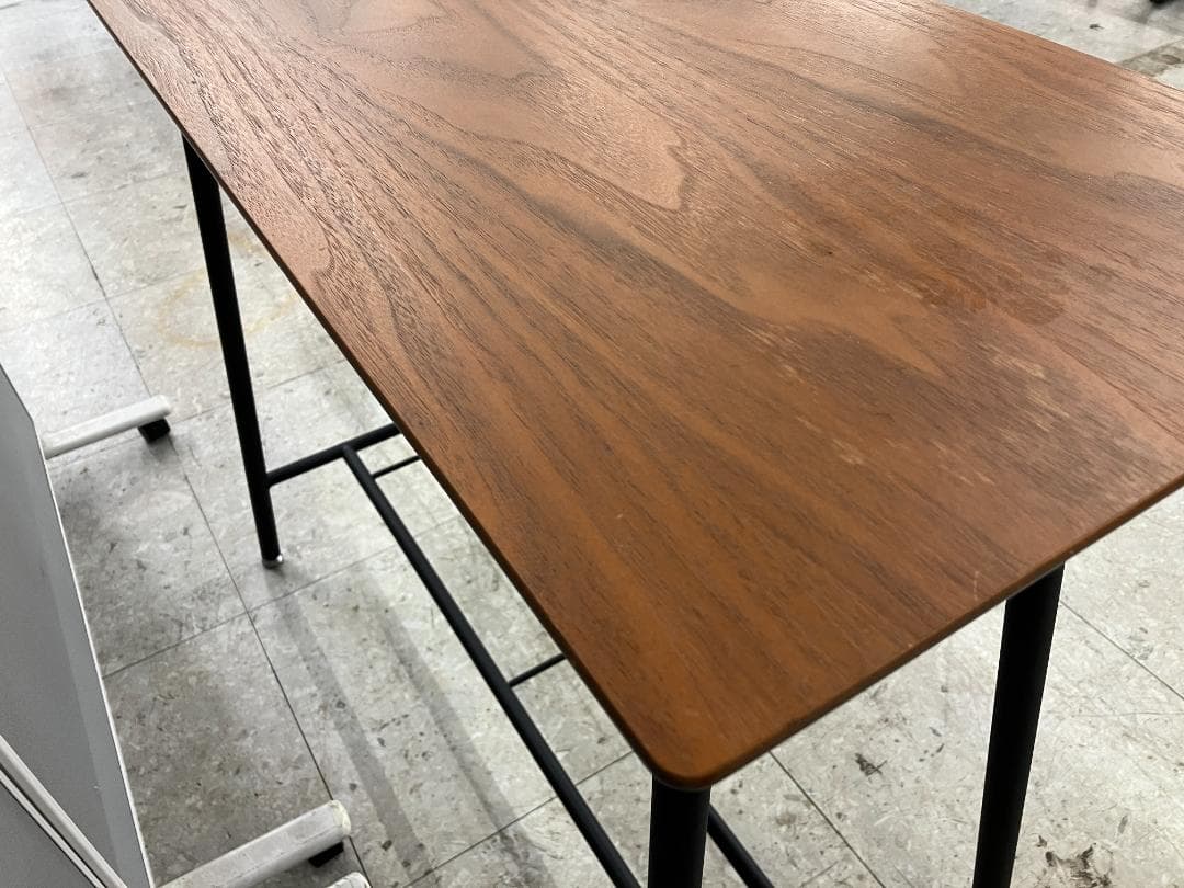 カウンターテーブルセット イス×2 ブラウン