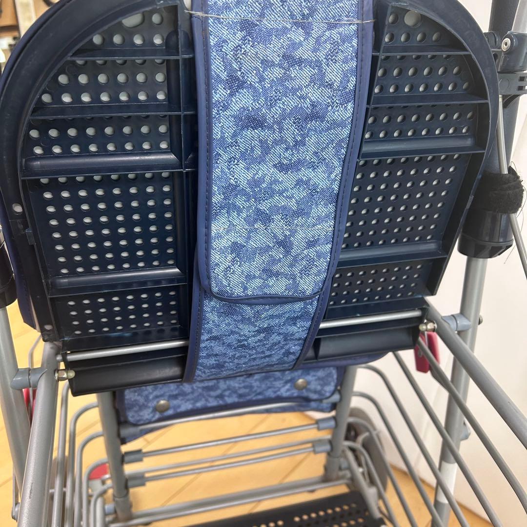 島制作所　シルバーカー　ハーモニーDX レインカバー　折りたたみ式　腰掛け