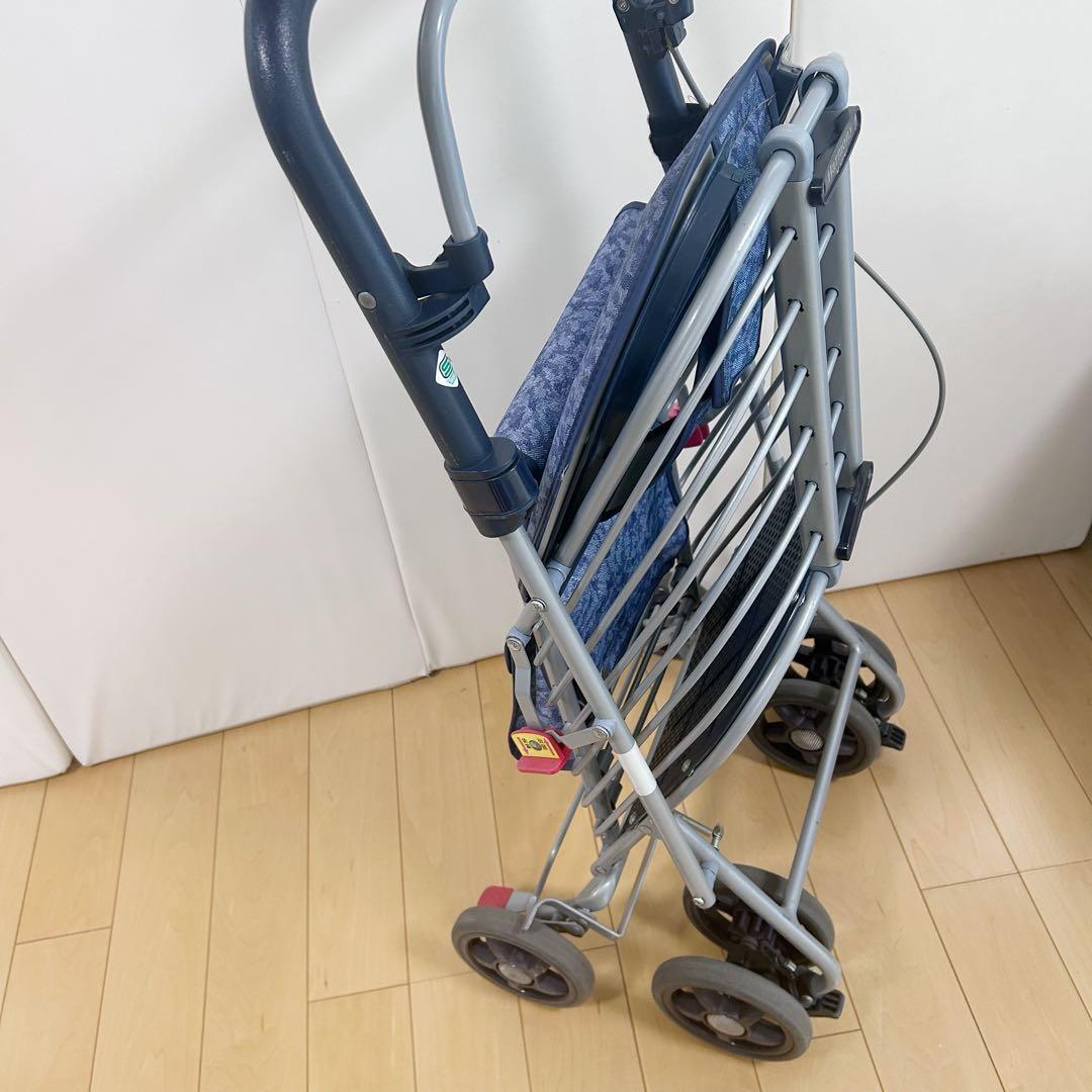 島制作所　シルバーカー　ハーモニーDX レインカバー　折りたたみ式　腰掛け