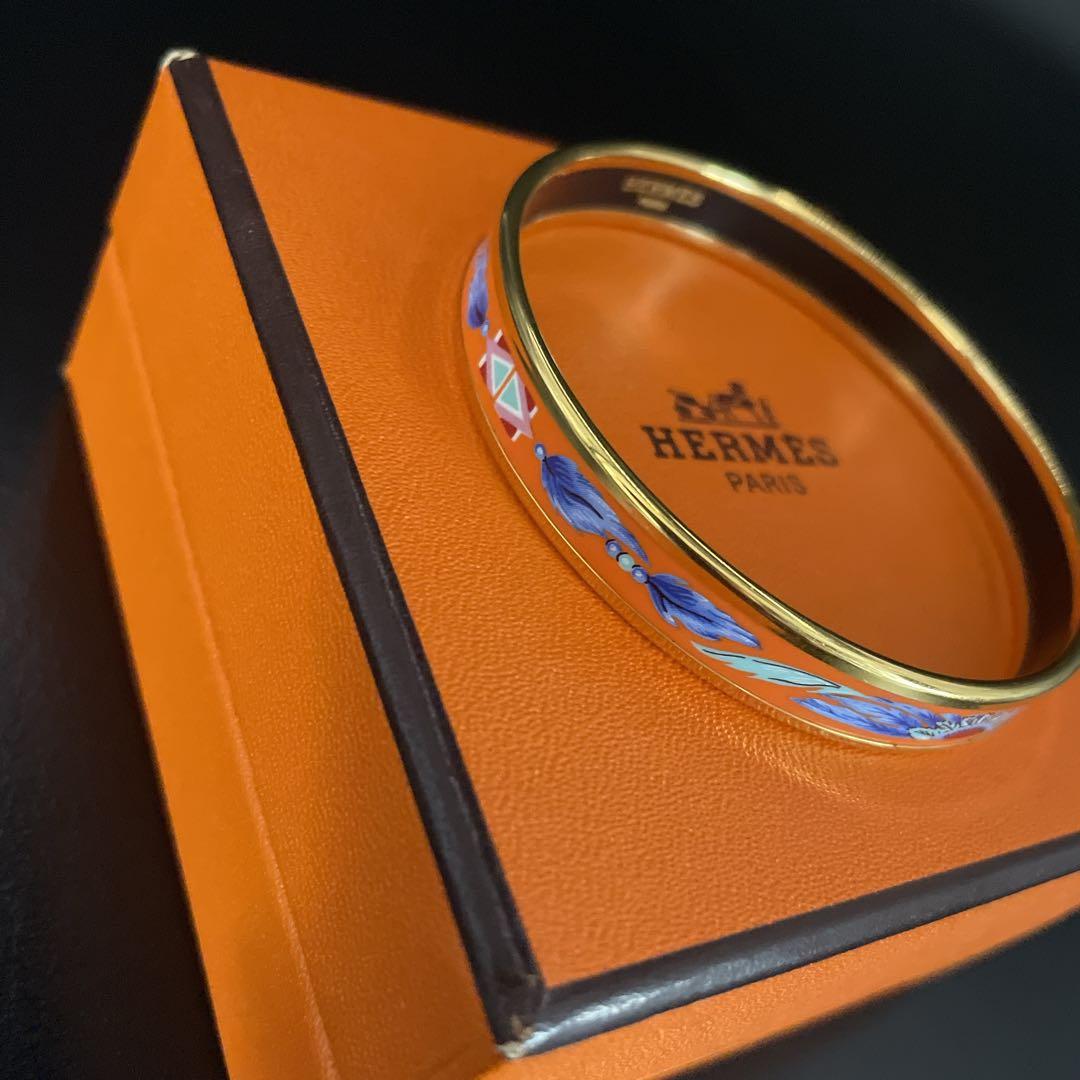 美品　正規品　エルメス エマイユ エナメルブレスレット バングル 七宝焼き