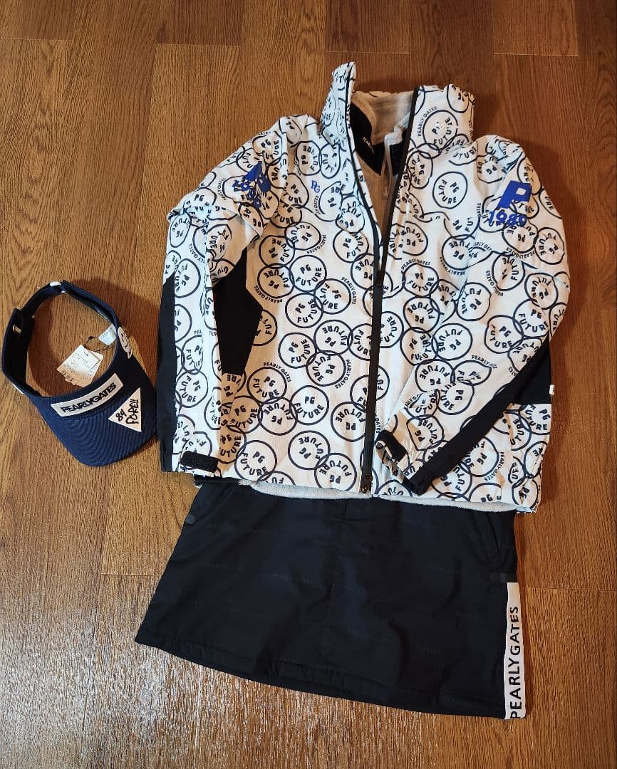 【超美品】PEARLY GATES ダークネイビー 中綿スカート 防寒 ダウン