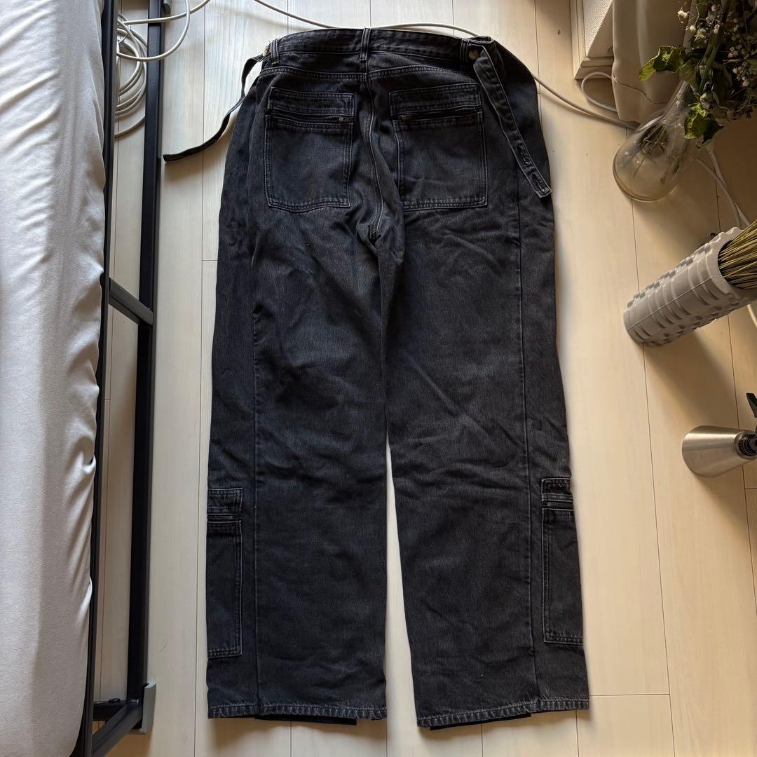 名作 Y/PROJECT 20SS パロットカーゴパンツ ブラック デニム XS