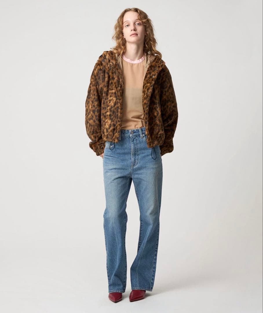 ＜6(ROKU)＞フェイクファー レオパード ブルゾン 38