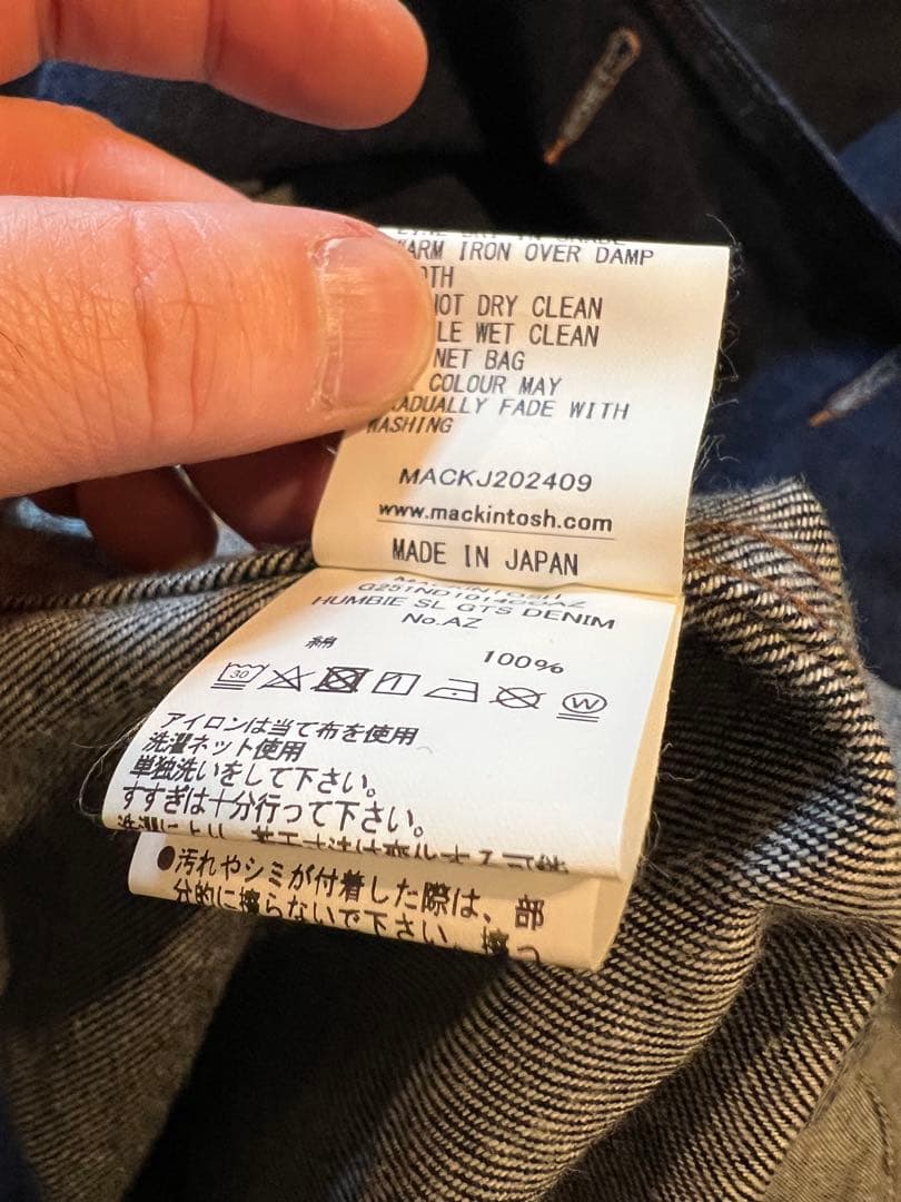 最終値下げ　マッキントッシュ　ハンビー　GTS デニムコート 34