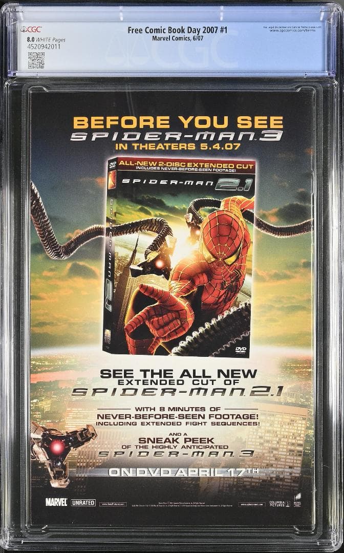 アメコミリーフ FCBD 2007 CGC 8.0