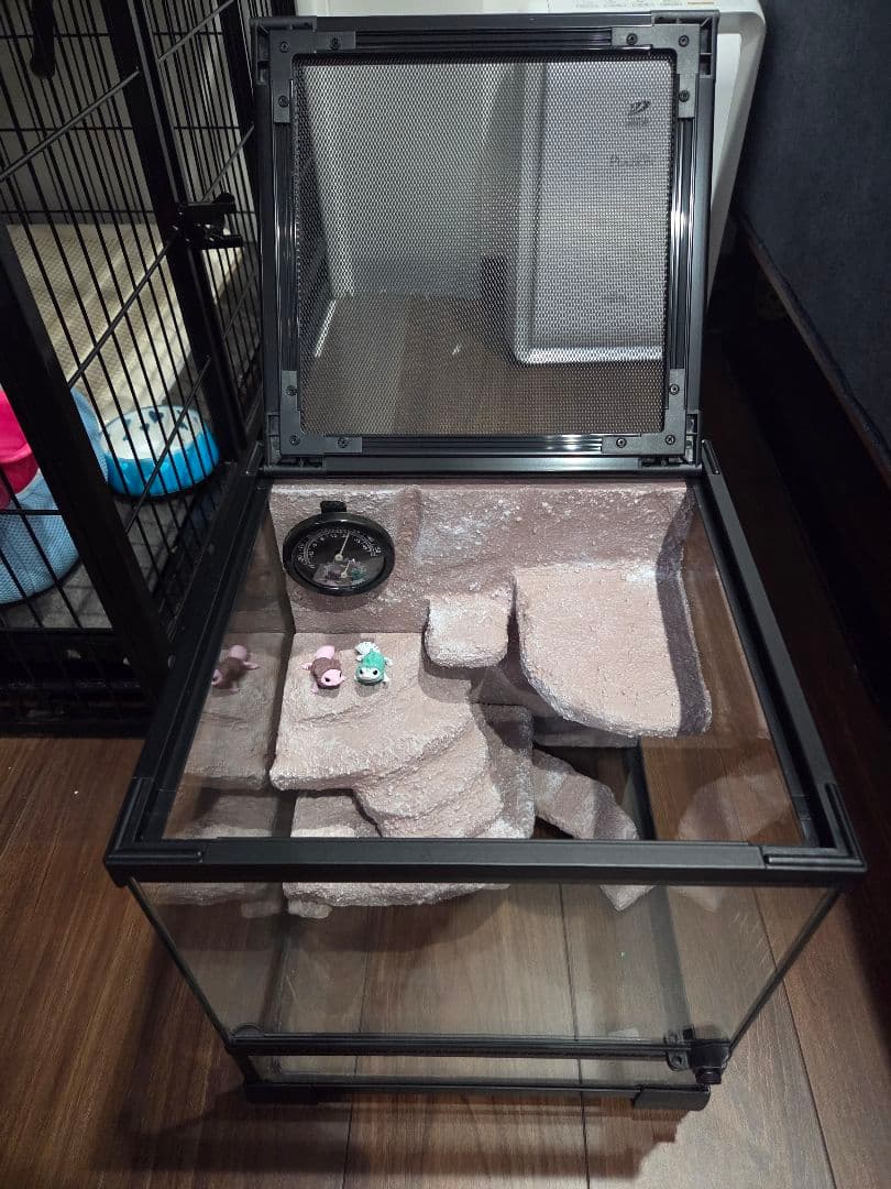 爬虫類ケージセット 30×30×30 レオパ ニシアフ レイアウト