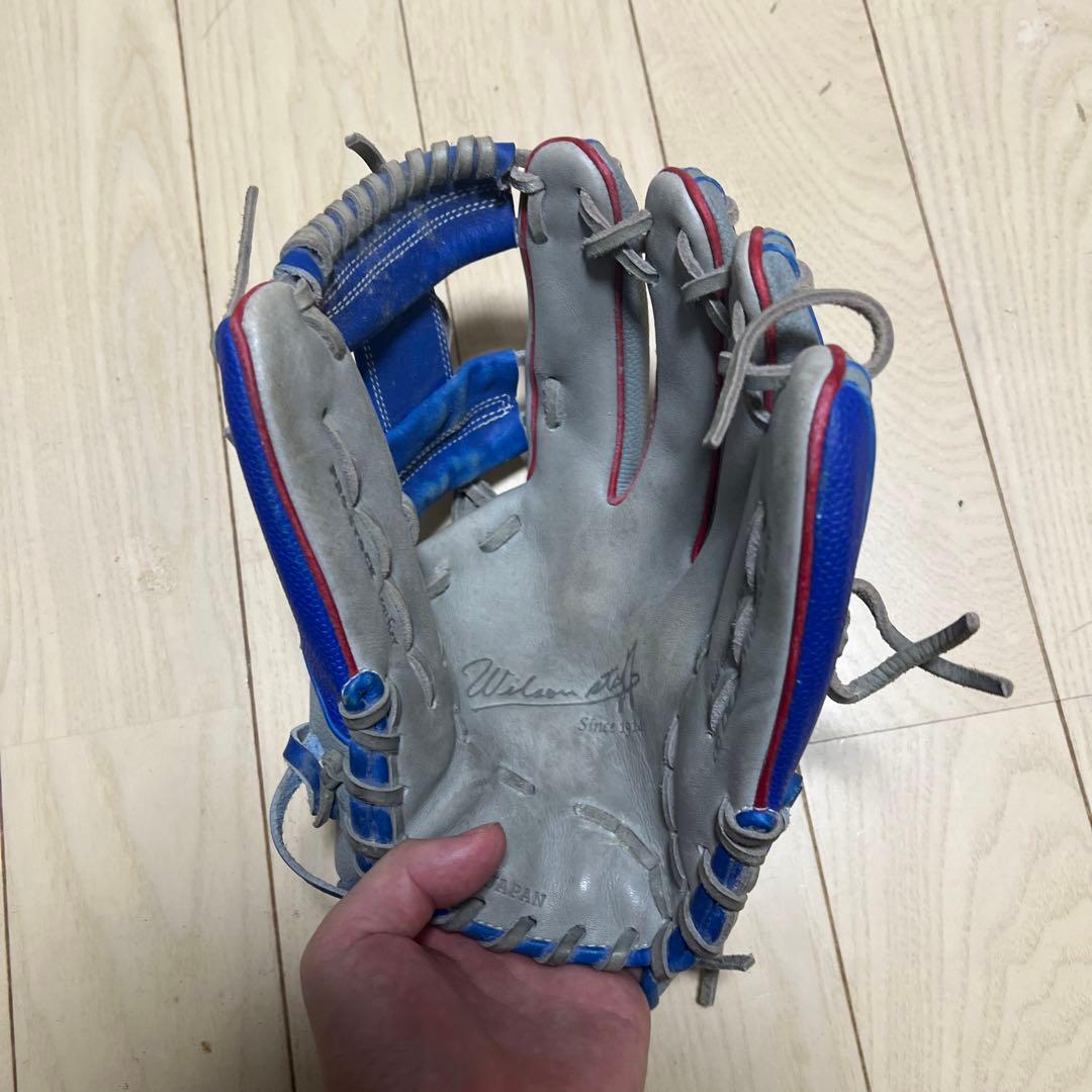 軟式グローブ グレー/青