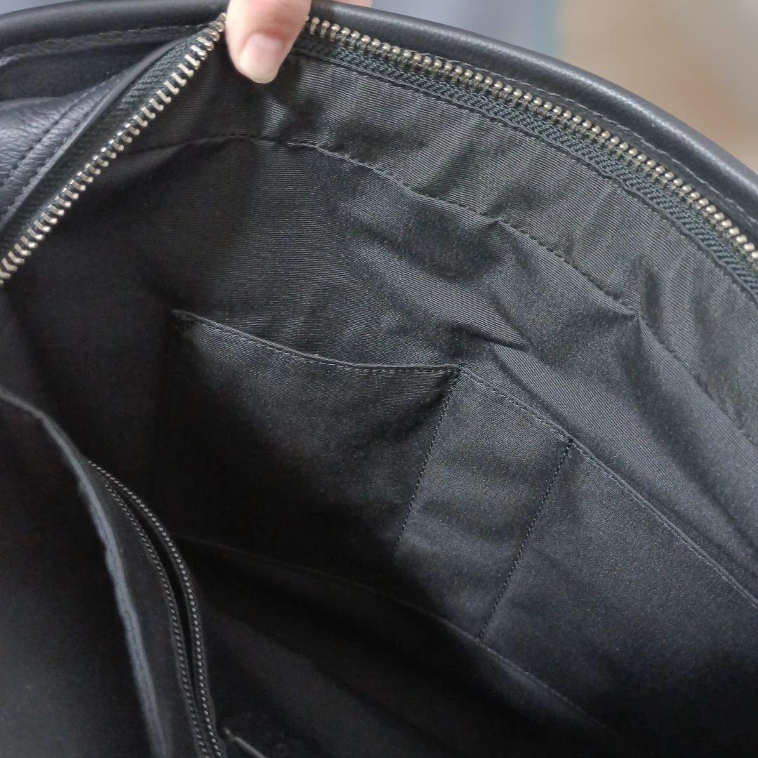 新品　COACH ブラックレザー ビジネスバッグ