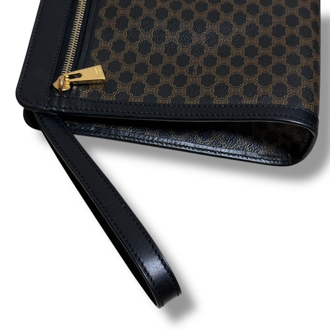 CELINE クラッチバッグ 黒 ブラック マカダム レザー セリーヌ