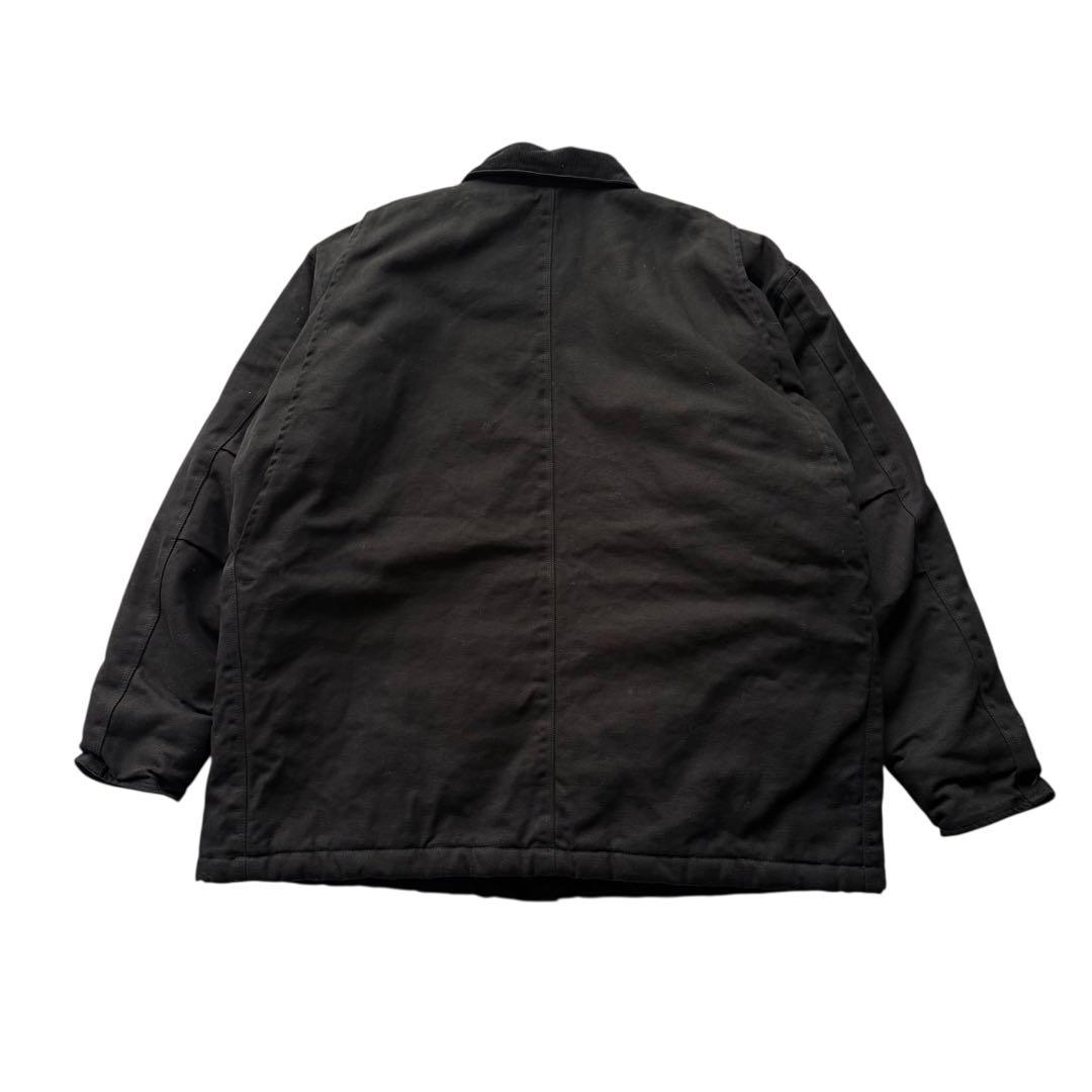 ダックチョアコート 企業ロゴ 黒 ビンテージ ワークジャケット カバーオール